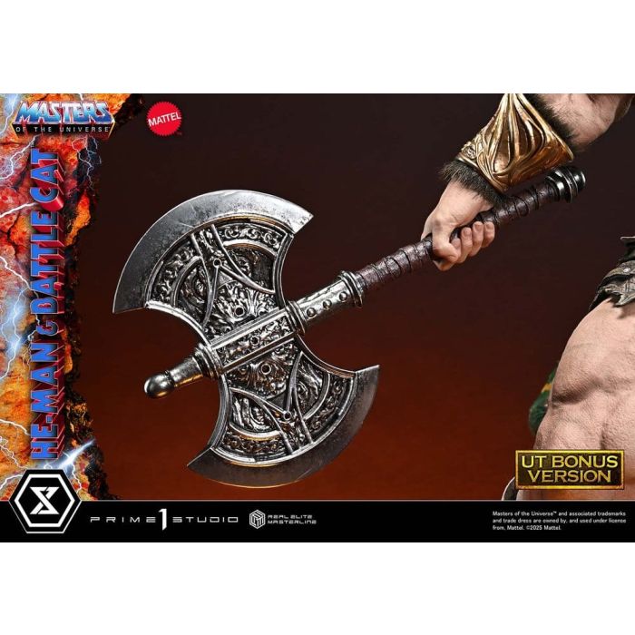 Masters of the Universe Real Elite Masterline Series Statue 1/4 He-Man & Battle Cat Ultimate Bonus Version 86 cm