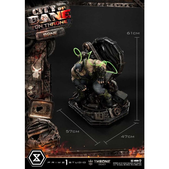 DC Comics Throne Legacy Collection Statue Statue 1/4 Batman Bane on Throne Deluxe Bonus Version 61 cm