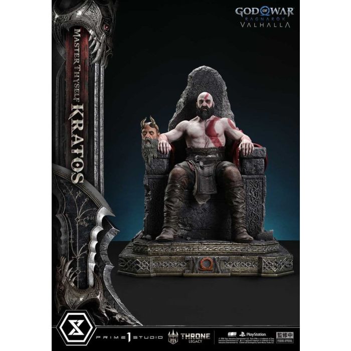 Throne Legacy God of War Series Statue 1/3 Ragnarok Master Thyself Kratos  67 cm