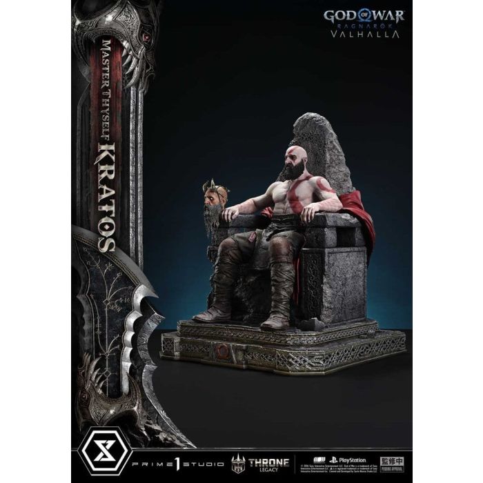 Throne Legacy God of War Series Statue 1/3 Ragnarok Master Thyself Kratos  67 cm