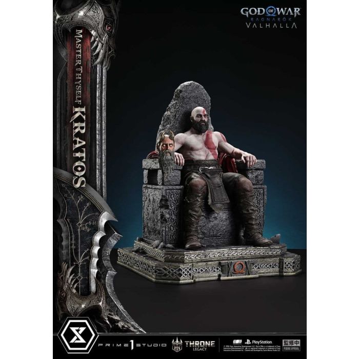 Throne Legacy God of War Series Statue 1/3 Ragnarok Master Thyself Kratos  67 cm