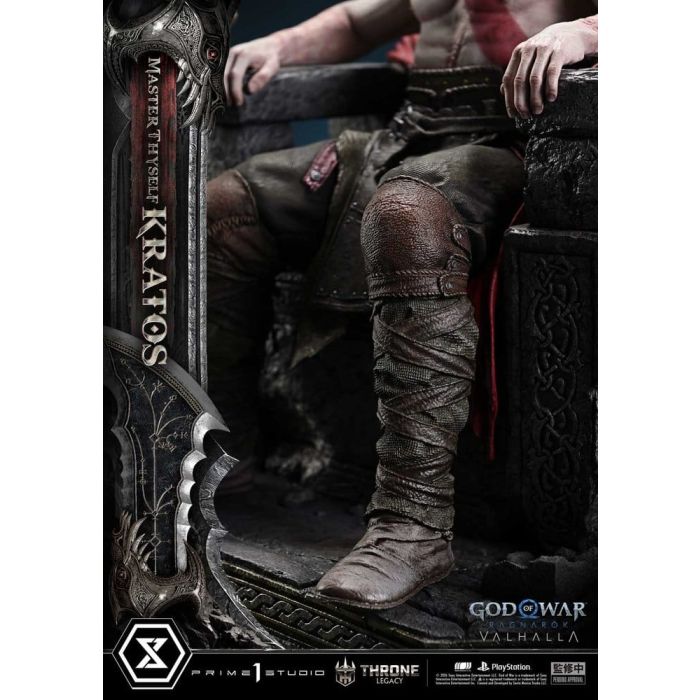 Throne Legacy God of War Series Statue 1/3 Ragnarok Master Thyself Kratos  67 cm