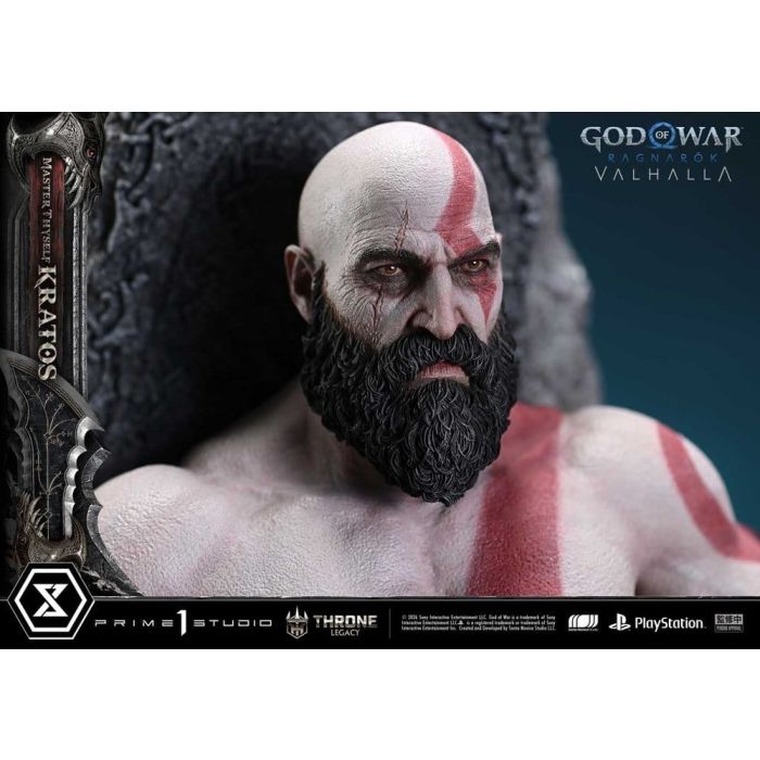 Throne Legacy God of War Series Statue 1/3 Ragnarok Master Thyself Kratos  67 cm