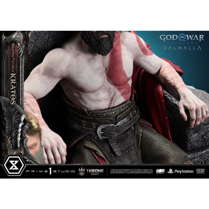 Throne Legacy God of War Series Statue 1/3 Ragnarok Master Thyself Kratos  67 cm