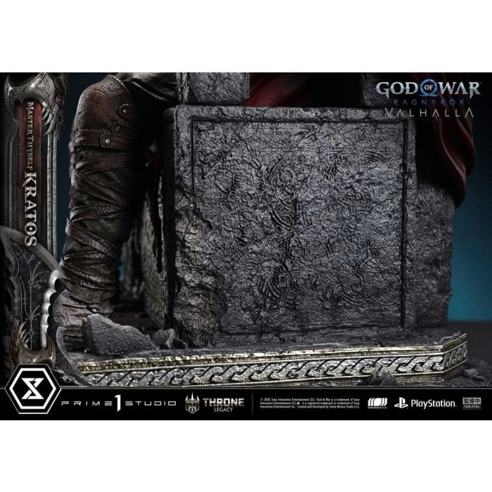 Throne Legacy God of War Series Statue 1/3 Ragnarok Master Thyself Kratos  67 cm