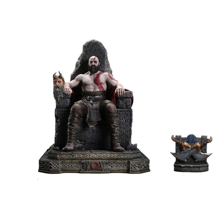 Throne Legacy God of War Series Statue 1/3 Ragnarok Master Thyself Kratos Bonus Version 67 cm