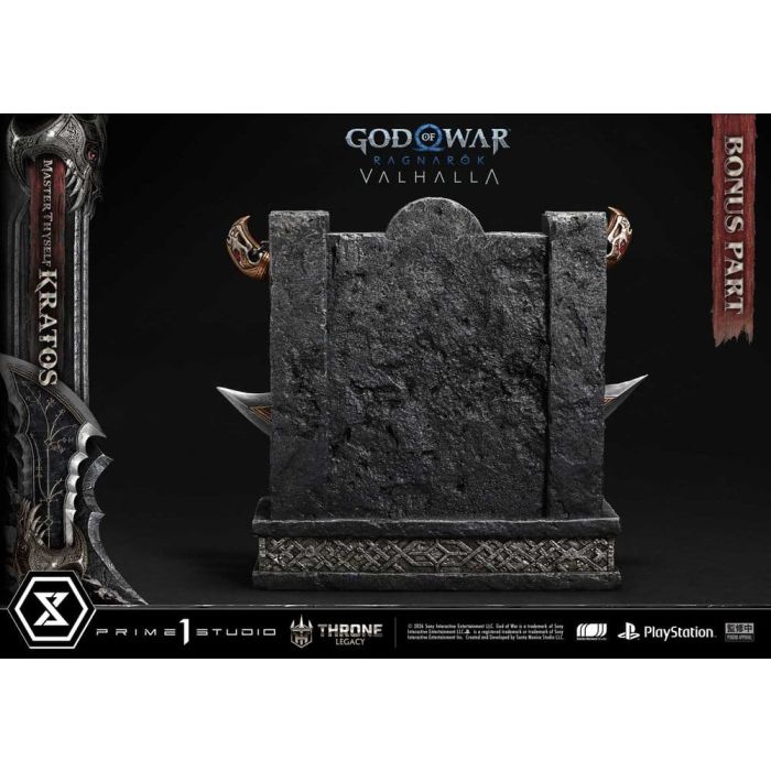 Throne Legacy God of War Series Statue 1/3 Ragnarok Master Thyself Kratos Bonus Version 67 cm