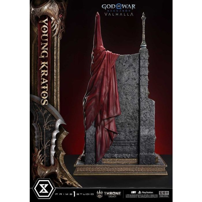 Throne Legacy God of War Series Statue 1/3 Ragnarok Young Thyself Kratos 91 cm