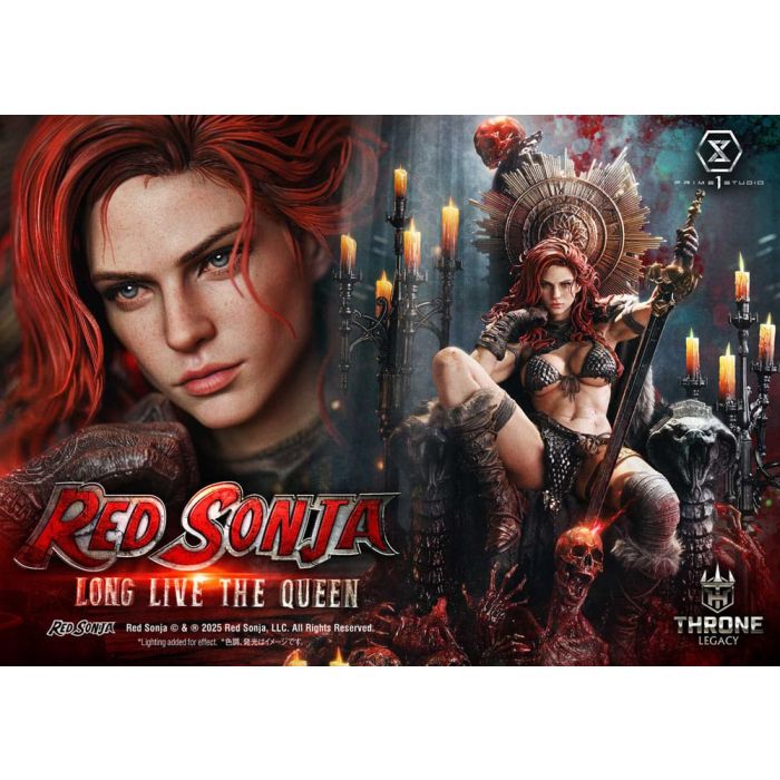 Red Sonja Throne Legacy Collection Statue Statue 1/3 Red Sonja: Long Live the Queen 77 cm