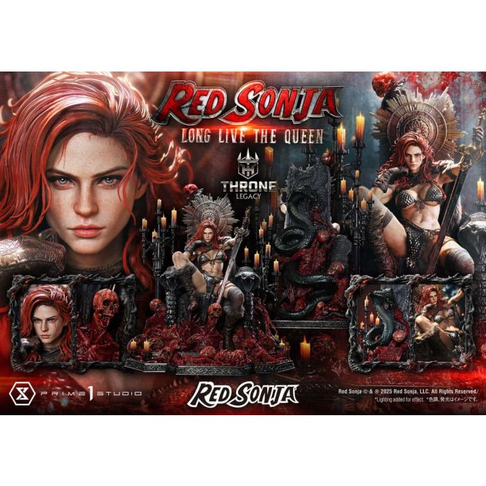 Red Sonja Throne Legacy Collection Statue Statue 1/3 Red Sonja: Long Live the Queen 77 cm