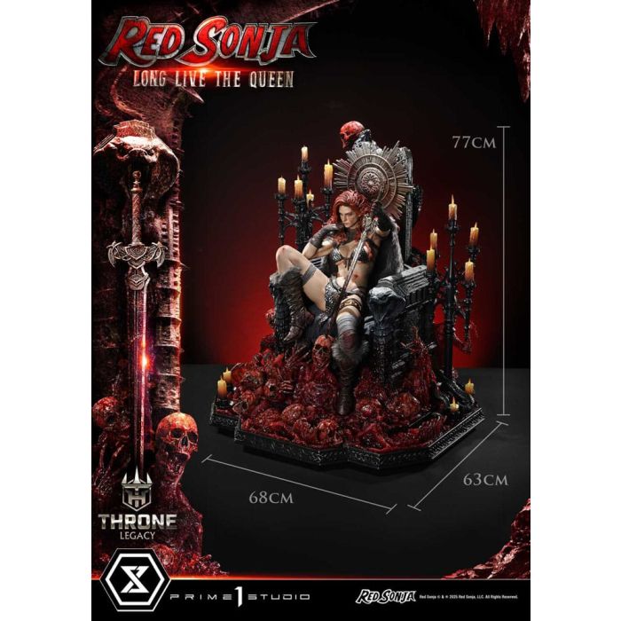 Red Sonja Throne Legacy Collection Statue Statue 1/3 Red Sonja: Long Live the Queen 77 cm