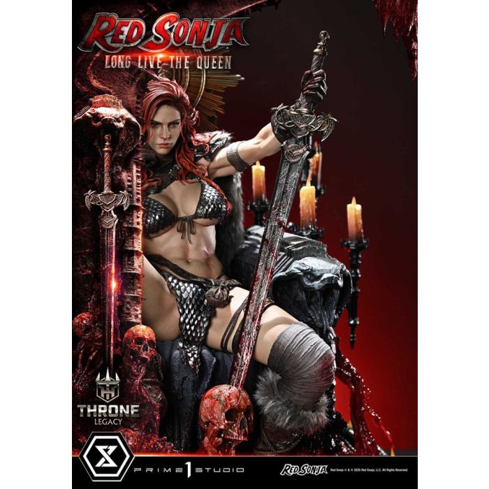 Red Sonja Throne Legacy Collection Statue Statue 1/3 Red Sonja: Long Live the Queen 77 cm