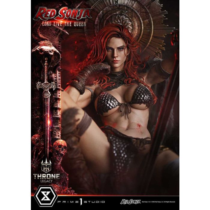 Red Sonja Throne Legacy Collection Statue Statue 1/3 Red Sonja: Long Live the Queen 77 cm
