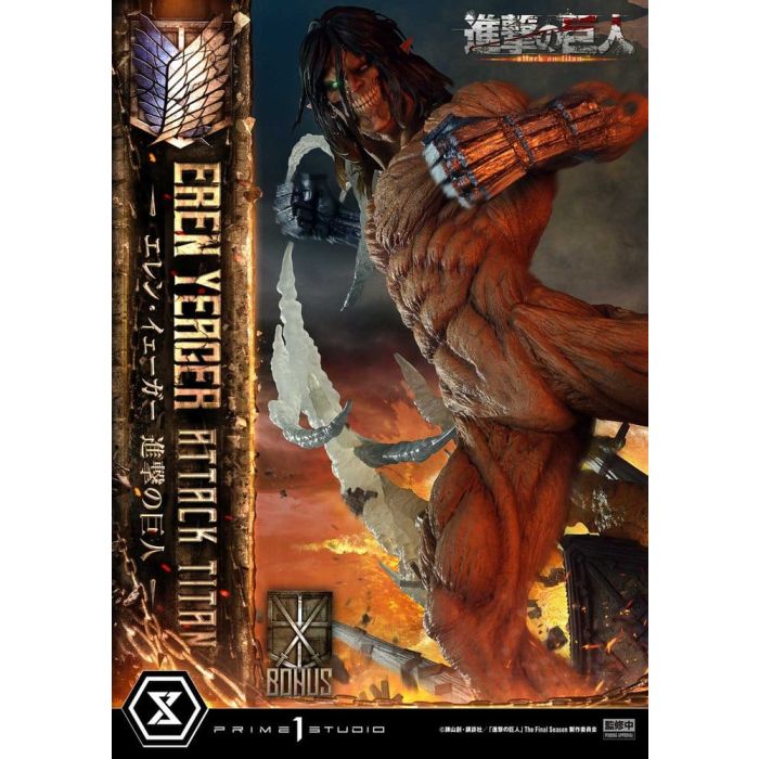Attack on Titan (TV animation) Ultimate Diorama Masterline Statue Eren Yeager Attack Titan Bonus Version 81 cm