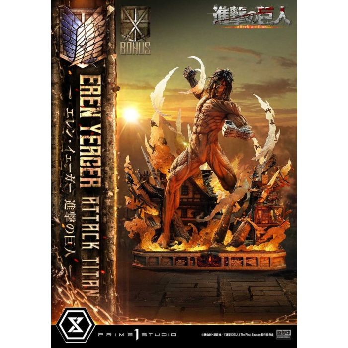 Attack on Titan (TV animation) Ultimate Diorama Masterline Statue Eren Yeager Attack Titan Bonus Version 81 cm