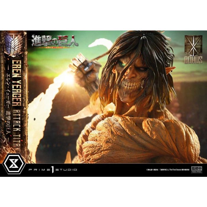 Attack on Titan (TV animation) Ultimate Diorama Masterline Statue Eren Yeager Attack Titan Bonus Version 81 cm