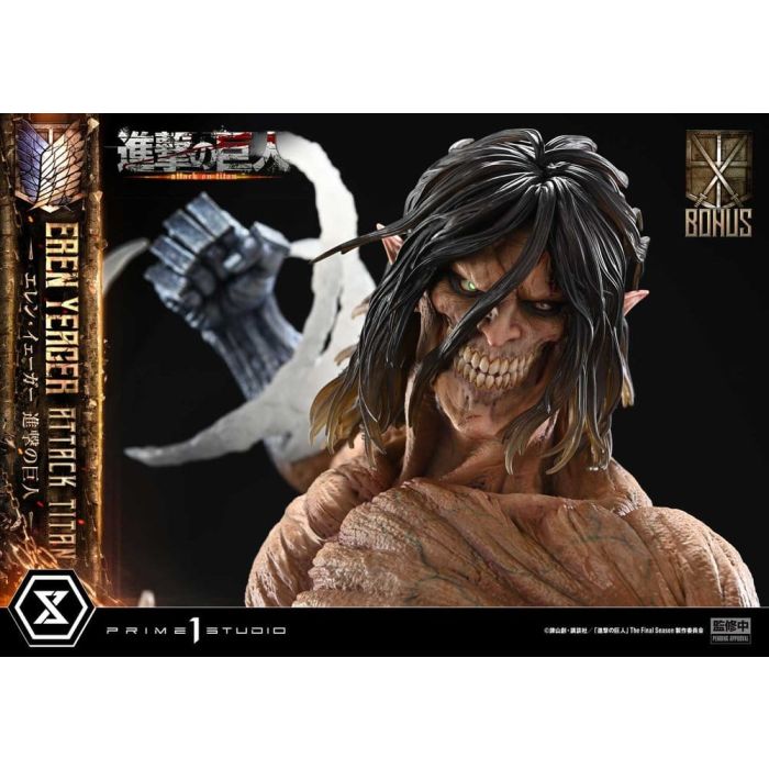 Attack on Titan (TV animation) Ultimate Diorama Masterline Statue Eren Yeager Attack Titan Bonus Version 81 cm