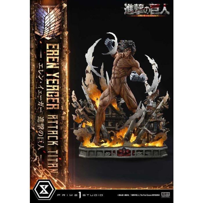 Attack on Titan (TV animation) Ultimate Diorama Masterline Statue Eren Yeager Attack Titan Bonus Version 81 cm
