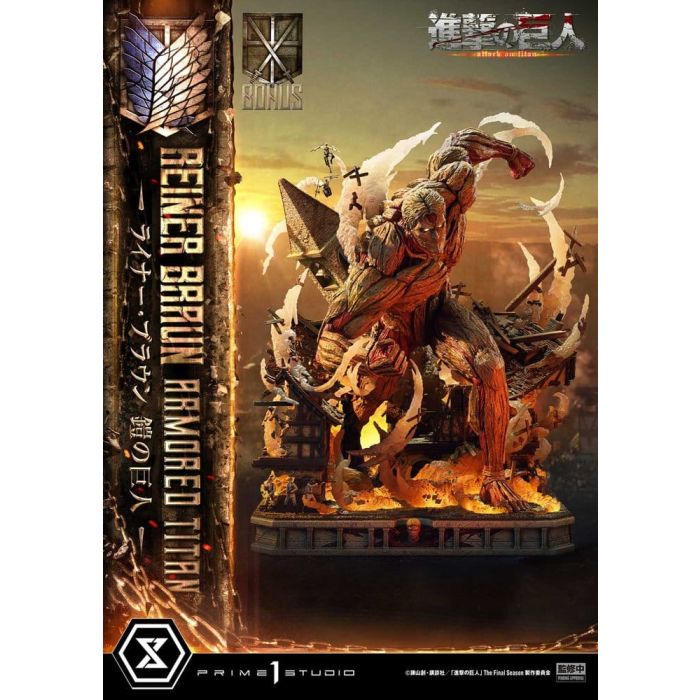 Attack on Titan (TV animation) Ultimate Diorama Masterline Statue Reiner Braun Armored Titan Bonus Version 75 cm
