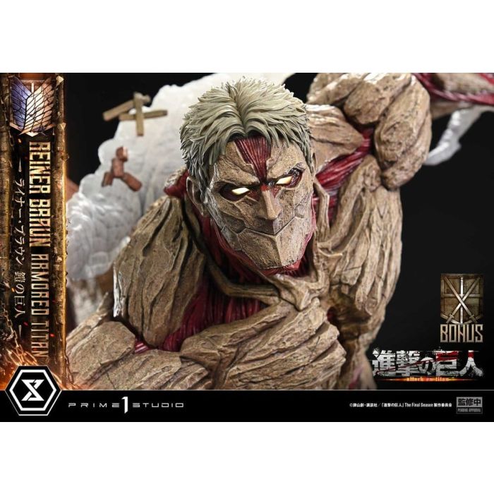Attack on Titan (TV animation) Ultimate Diorama Masterline Statue Reiner Braun Armored Titan Bonus Version 75 cm