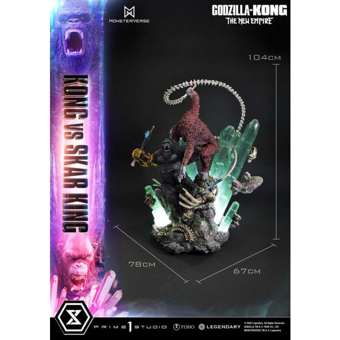 Godzilla x Kong: The New Empire Ultimate Diorama Masterline Series Statue Kong vs Skar King Bonus Version 104 cm