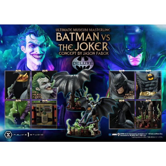 DC Comics Statue 1/3 Batman vs. The Joker by Jason Fabok Deluxe Bonus Version 85 cm