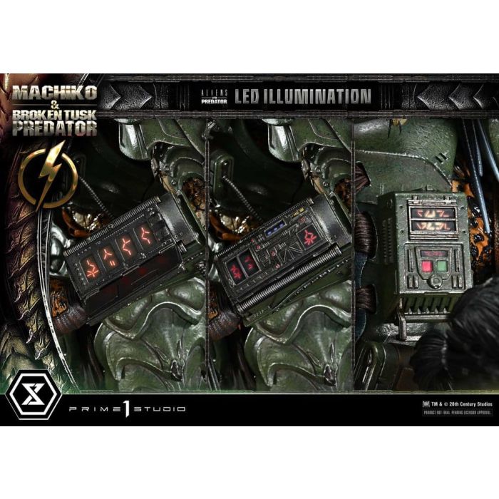 Aliens vs. Predator (Comic) Ultimate Premium Masterline Statue 1/4 Machiko & Broken Tusk Predator 79 cm