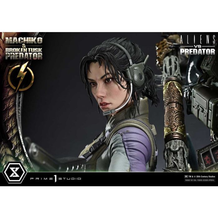 Aliens vs. Predator (Comic) Ultimate Premium Masterline Statue 1/4 Machiko & Broken Tusk Predator 79 cm