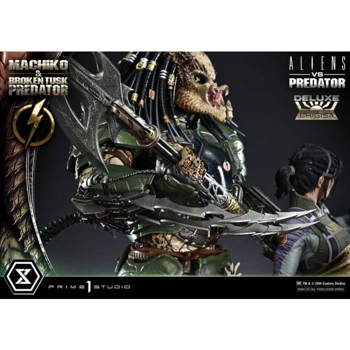 Aliens vs. Predator (Comic) Ultimate Premium Masterline Statue 1/4 Machiko & Broken Tusk Predator Deluxe Version 84 cm