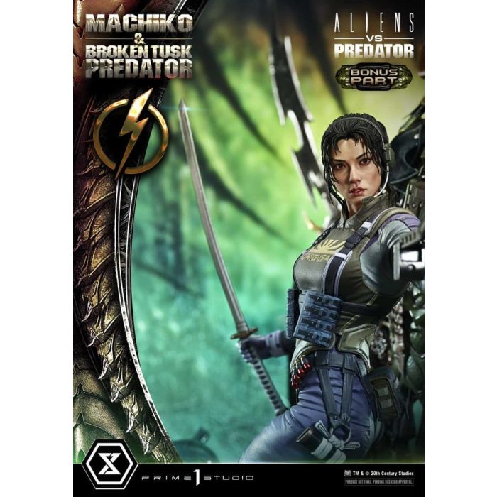 Aliens vs. Predator (Comic) Ultimate Premium Masterline Statue 1/4 Machiko & Broken Tusk Predator DX Bonus Version 84 cm