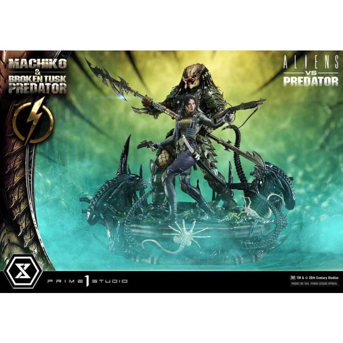 Aliens vs. Predator (Comic) Ultimate Premium Masterline Statue 1/4 Machiko & Broken Tusk Predator DX Bonus Version 84 cm