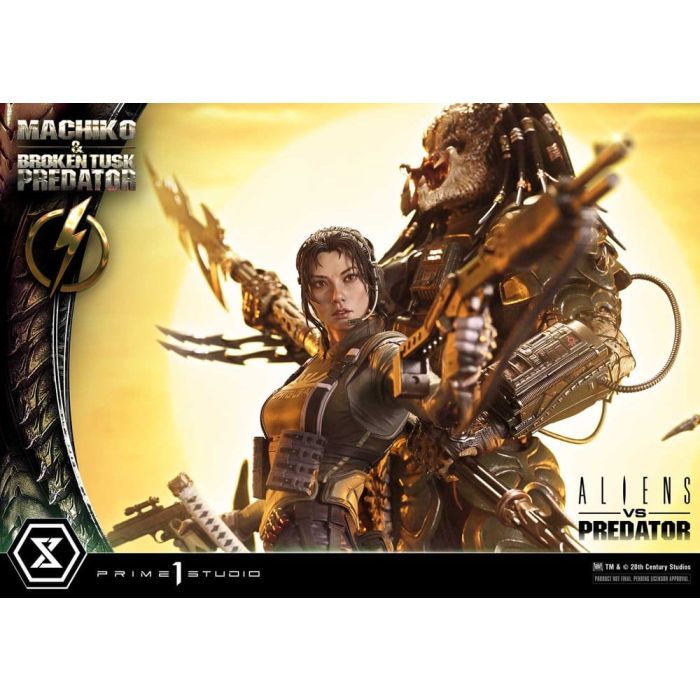 Aliens vs. Predator (Comic) Ultimate Premium Masterline Statue 1/4 Machiko & Broken Tusk Predator DX Bonus Version 84 cm