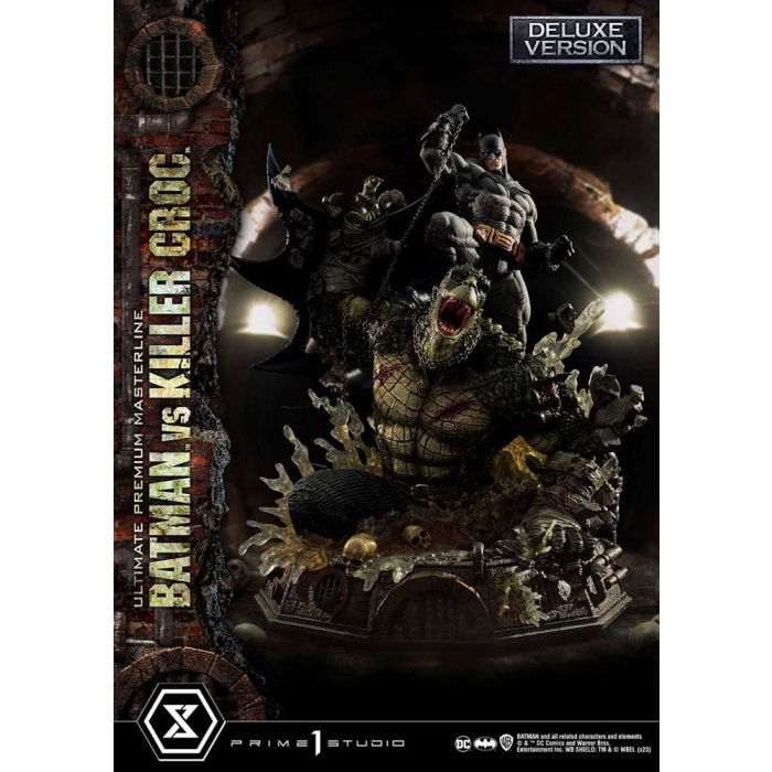 Batman Ultimate Premium Masterline Series Statue Batman Versus Killer Croc Deluxe Version 71 cm