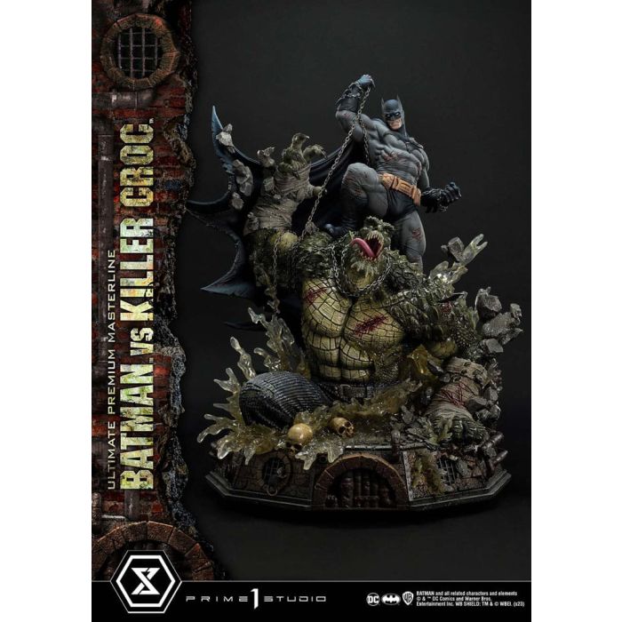 Batman Ultimate Premium Masterline Series Statue Batman Versus Killer Croc Deluxe Version 71 cm