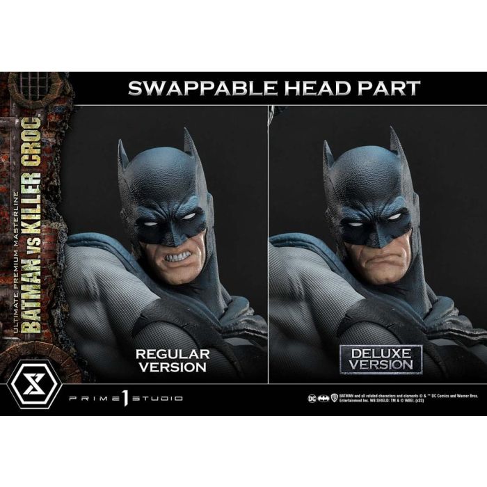Batman Ultimate Premium Masterline Series Statue Batman Versus Killer Croc Deluxe Bonus Version 71 cm