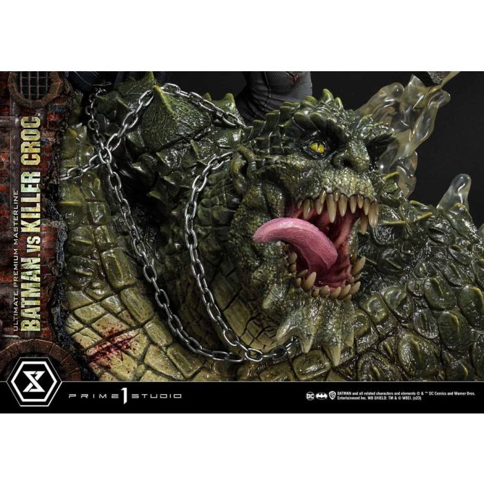 Batman Ultimate Premium Masterline Series Statue Batman Versus Killer Croc Deluxe Bonus Version 71 cm