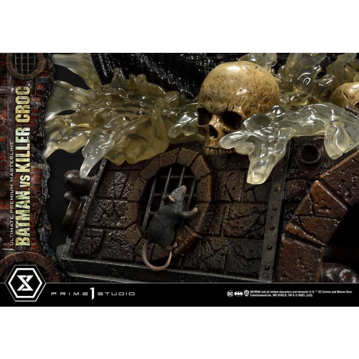 Batman Ultimate Premium Masterline Series Statue Batman Versus Killer Croc Deluxe Bonus Version 71 cm