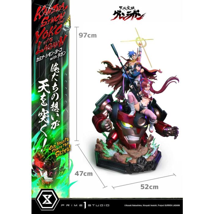 Gurren Lagann Ultimate Premium Masterline Series Statue 1/4 Kamina, Simon & Yoko with Lagann Deluxe Version 97 cm
