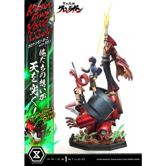 Gurren Lagann Ultimate Premium Masterline Series Statue 1/4 Kamina, Simon & Yoko with Lagann Deluxe Version 97 cm
