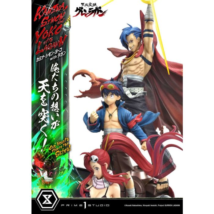 Gurren Lagann Ultimate Premium Masterline Series Statue 1/4 Kamina, Simon & Yoko with Lagann Deluxe Version 97 cm