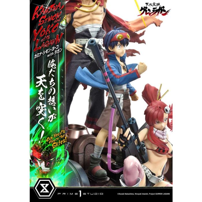 Gurren Lagann Ultimate Premium Masterline Series Statue 1/4 Kamina, Simon & Yoko with Lagann Deluxe Version 97 cm