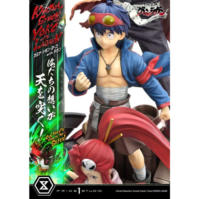 Gurren Lagann Ultimate Premium Masterline Series Statue 1/4 Kamina, Simon & Yoko with Lagann Deluxe Version 97 cm