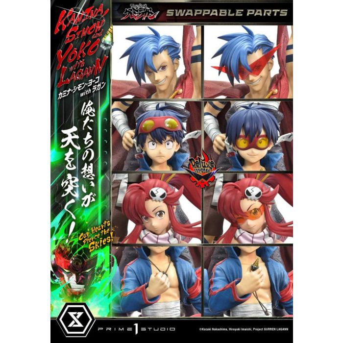 Gurren Lagann Ultimate Premium Masterline Series Statue 1/4 Kamina, Simon & Yoko with Lagann Deluxe Version 97 cm