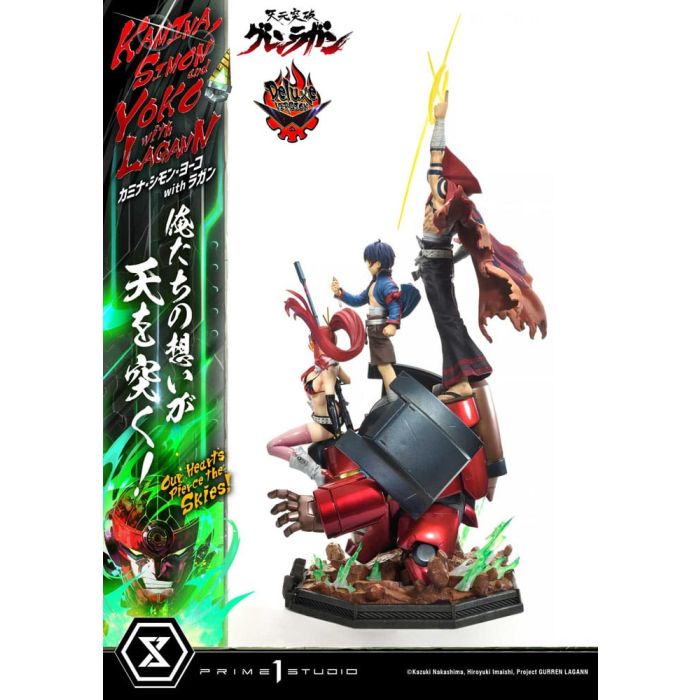 Gurren Lagann Ultimate Premium Masterline Series Statue 1/4 Kamina, Simon & Yoko with Lagann Deluxe Version 97 cm