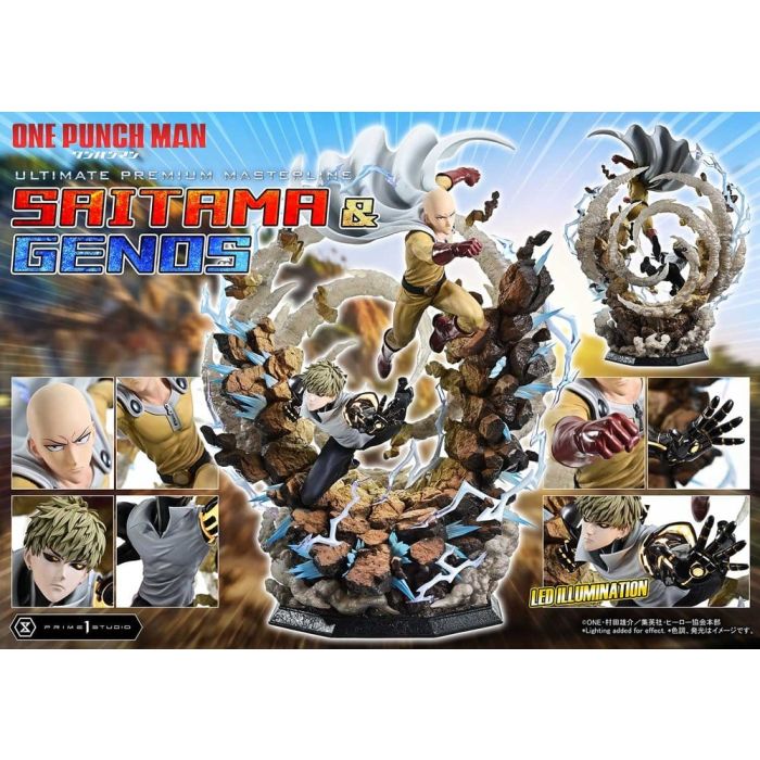 One-Punch Man Ultimate Premium Masterline Series Statue 1/4 Saitama & Genos 73 cm 