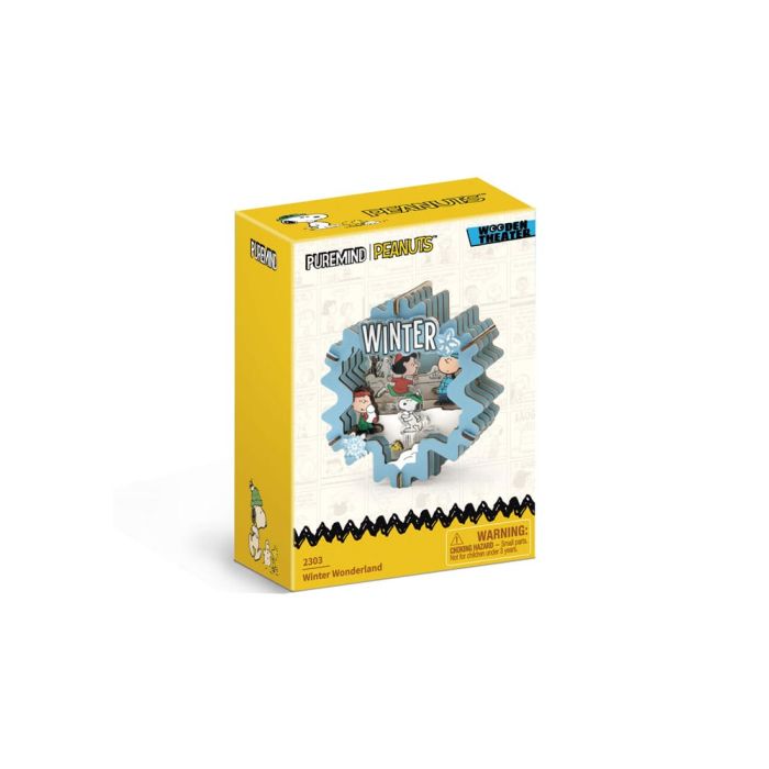 Peanuts Puremind Model Kit Wooden Theater Winter Wonderland