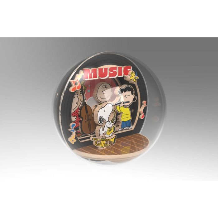 Peanuts Puremind Model Kit Globe Wooden Theater Globe Night of Music
