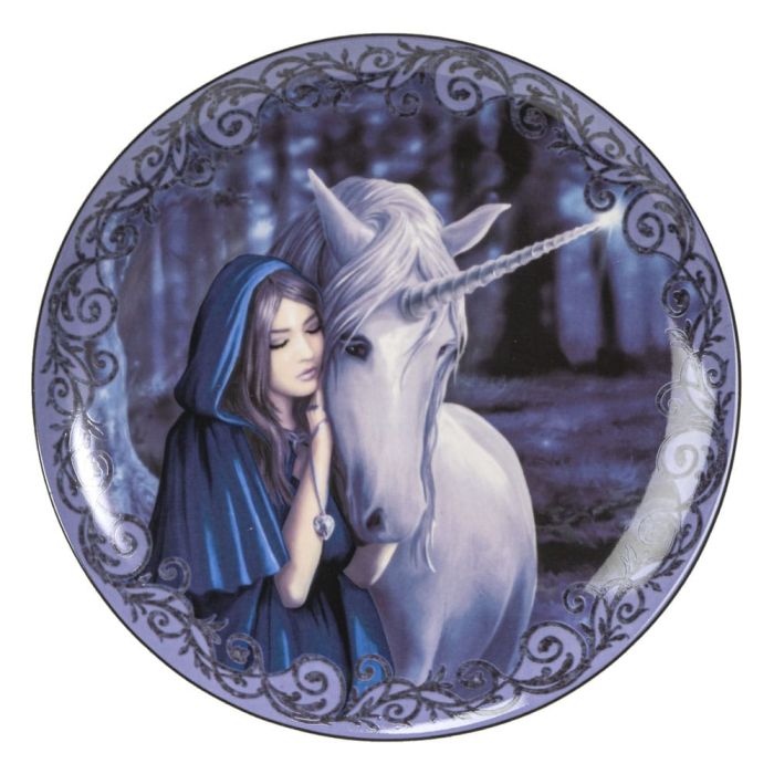 Anne Stokes Plates 4-Pack Unicorn and Maiden