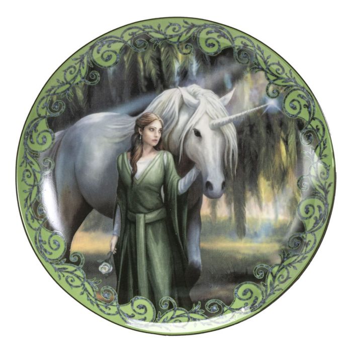 Anne Stokes Plates 4-Pack Unicorn and Maiden