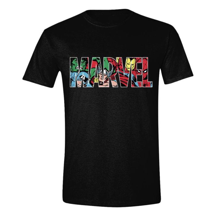 Marvel T-Shirt Logo Character Infill Size M